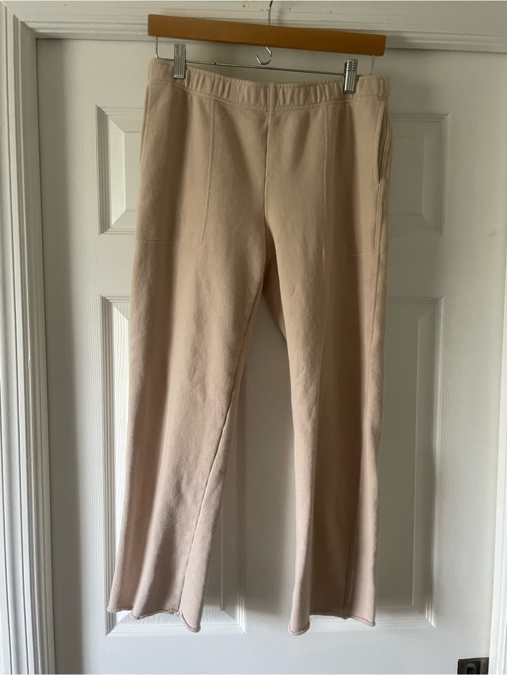 Aerie Beige Wide-Leg Pull-On Pants medium
